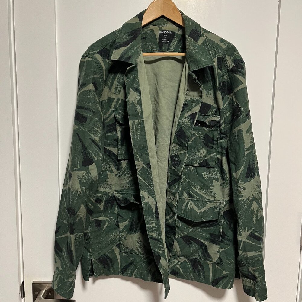 Bonobos Green Camo Shirt Jacket (XL)